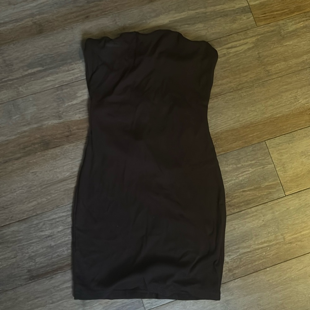 brown mini bodycon dress